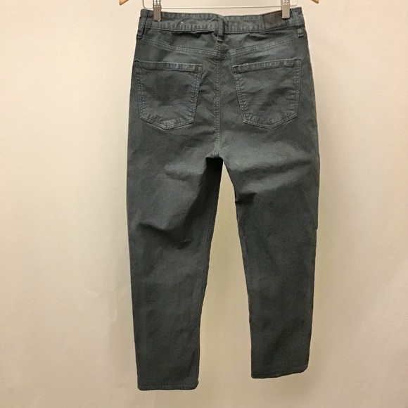 American Eagle 6 Mom Straight Jean Corduroy Stretch Green High Rise Cropped - Picture 5 of 9